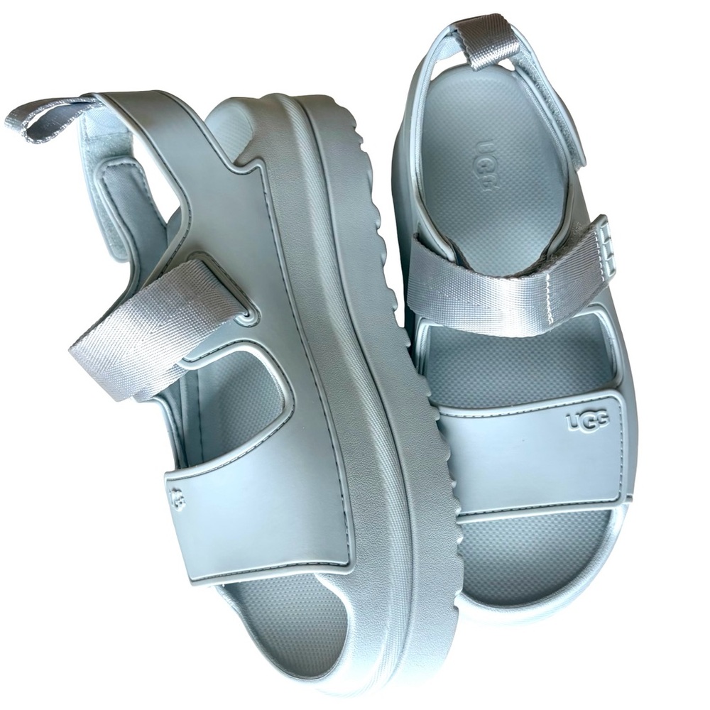 UGG Golden Glow Women’s Chunky Sport Sandals. Color: Sea Foam - Picture 3 of 10